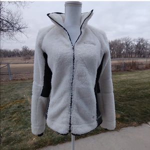 Fuzzy White Columbia Fleece Jacket